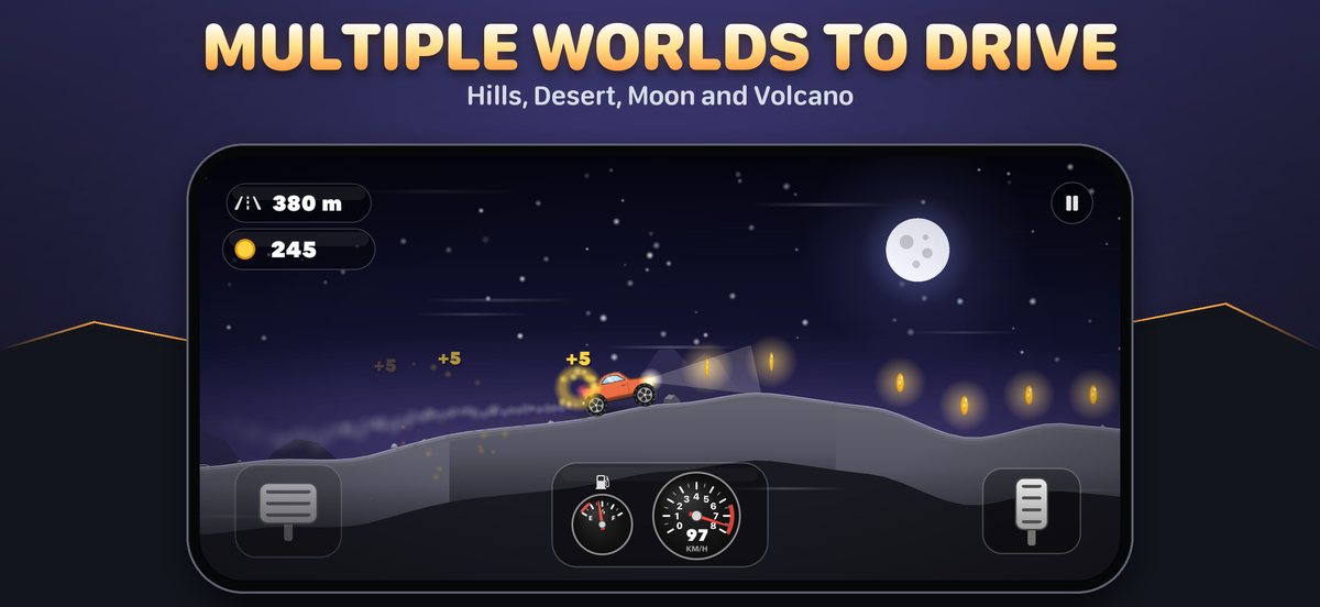 Driving the Moon map at night